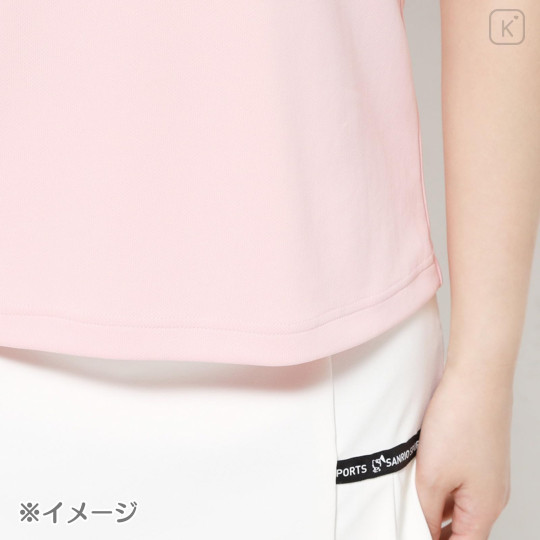 Japan Sanrio Back Ribbon Mock Neck Tuck Sleeves (L) - Hello Kitty : Sanrio Sports White - 8