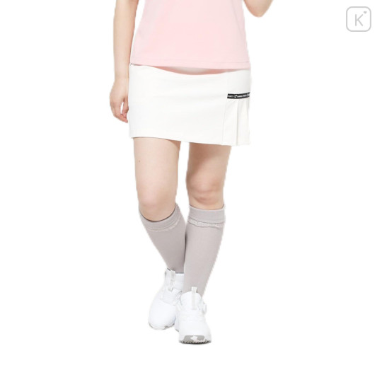 Japan Sanrio Side Pleated Skirt (L) - Hello Kitty : Sanrio Sports White - 1