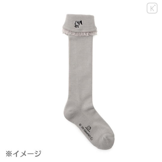 Japan Sanrio High Socks with Frill Design - Hello Kitty : Sanrio Sports White - 2