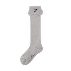 Japan Sanrio High Socks with Frill Design - Hello Kitty : Sanrio Sports Gray
