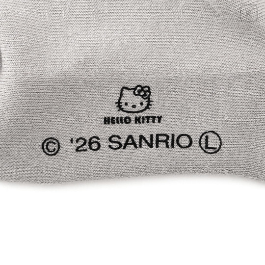 Japan Sanrio High Socks with Frill Design - Hello Kitty : Sanrio Sports Gray - 6