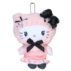 Japan Sanrio Mascot Pouch - Hello Kitty : Fluffy Cape Pink