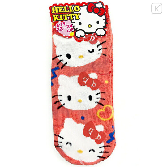 Japan Sanrio Jacquard Socks - Hello Kitty : Pop Face - 1