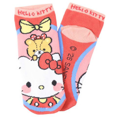 Japan Sanrio Jacquard Socks - Hello Kitty : Circle Ribbon