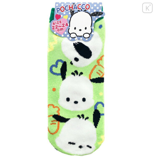 Japan Sanrio Jacquard Socks - Pochacco : Pop Face - 1