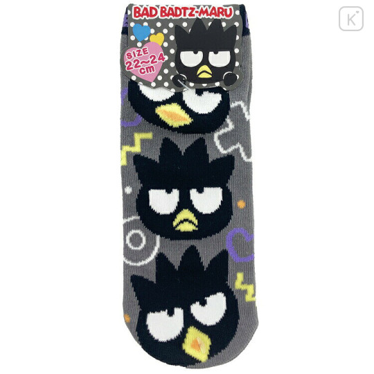 Japan Sanrio Jacquard Socks - Badtz-maru : Pop Face - 1
