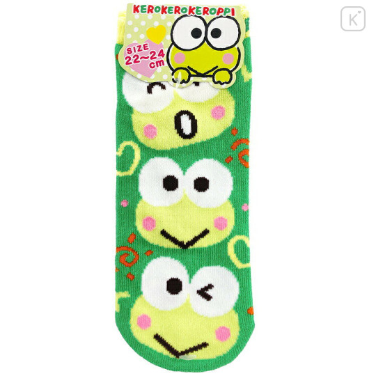 Japan Sanrio Jacquard Socks - Keroppi : Pop Face - 1