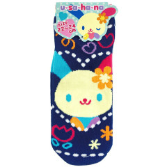 Japan Sanrio Jacquard Socks - Usahana : Denim Color