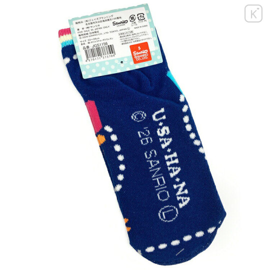 Japan Sanrio Jacquard Socks - Usahana : Denim Color - 2