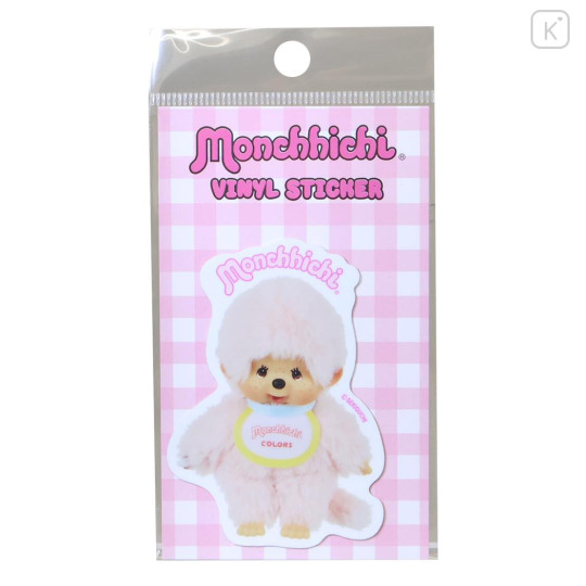 Japan Monchhichi Vinyl Sticker - Monchhichi-kun : ID Photo Colors Light Pink - 1