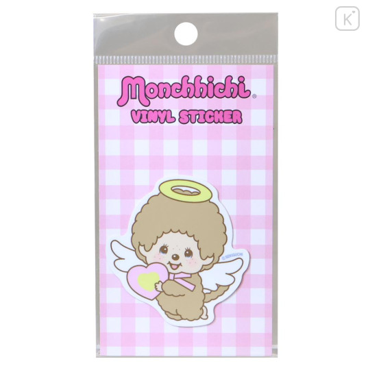 Japan Monchhichi Vinyl Sticker - Monchhichi-kun : Angel Heart - 1