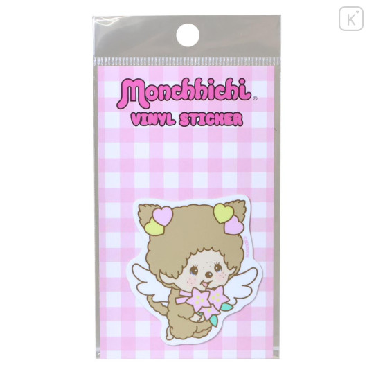 Japan Monchhichi Vinyl Sticker - Monchhichi-chan : Angel Star - 1