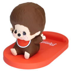 Japan Monchhichi Mascot Smartphone Stand - Monchhichi-kun : Excited Red