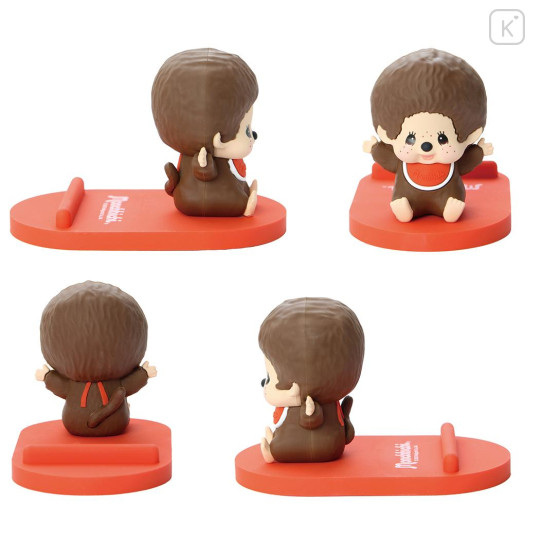 Japan Monchhichi Mascot Smartphone Stand - Monchhichi-kun : Excited Red - 2