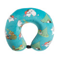 Japan Moomin Travel Fluffy Neck Pillow Cushion - Moomintroll & Snufkin : Tent in the Woods - 1