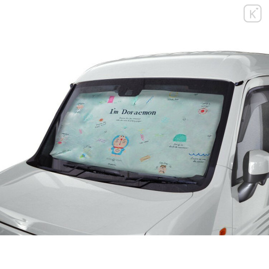 Japan Doraemon Car Sunshade Umbrella (L) - Doraemon : Mint Green - 1