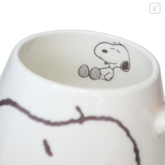 Japan Peanuts Porcelain Mug - Snoopy : Face - 3