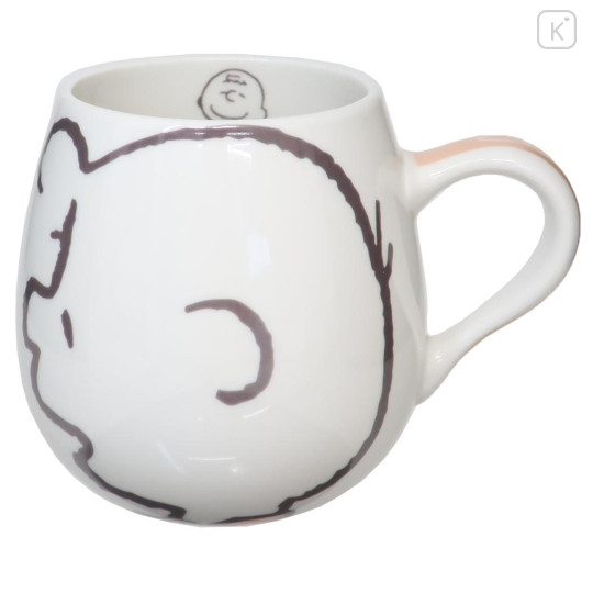 Japan Peanuts Porcelain Mug - Charlie Brown : Face - 1