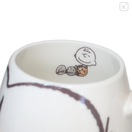 Japan Peanuts Porcelain Mug - Charlie Brown : Face - 3