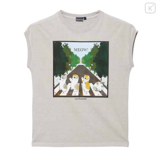 Japan Mofusand Wide Sleeveless Top (M) - Meow Natural - 1