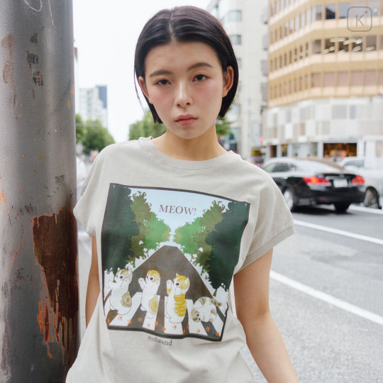 Japan Mofusand Wide Sleeveless Top (M) - Meow Natural - 2