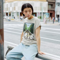 Japan Mofusand Wide Sleeveless Top (M) - Meow Natural - 3