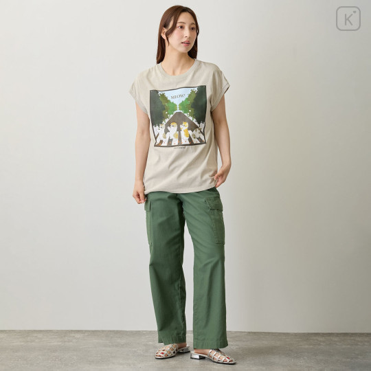 Japan Mofusand Wide Sleeveless Top (M) - Meow Natural - 5