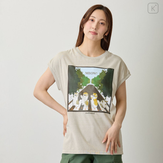 Japan Mofusand Wide Sleeveless Top (L) - Meow Natural - 4