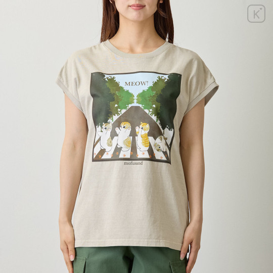 Japan Mofusand Wide Sleeveless Top (L) - Meow Natural - 6