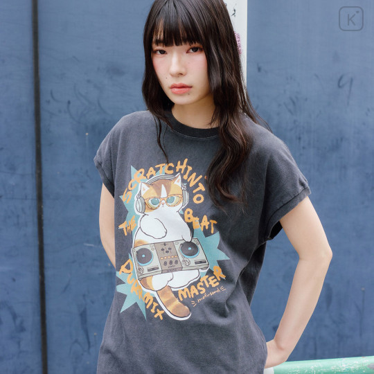 Japan Mofusand Wide Sleeveless Top (M) - Purr Mix Master Sumi Black - 3