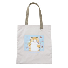 Japan Mofusand Lenticular Tote Bag - Mischief Cat Natural