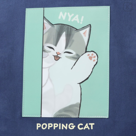 Japan Mofusand Lenticular Tote Bag - Popping Cat Navy - 8