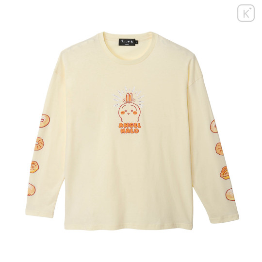 Japan Chiikawa Long-Sleeve T-Shirt (M) - Usagi : Donut Yellow Beige - 1