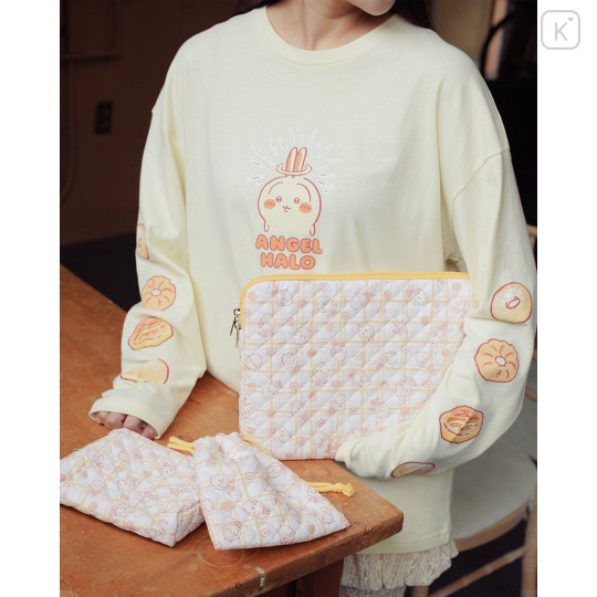 Japan Chiikawa Long-Sleeve T-Shirt (L) - Usagi : Donut Yellow Beige - 3