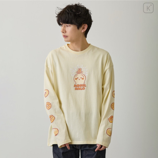 Japan Chiikawa Long-Sleeve T-Shirt (L) - Usagi : Donut Yellow Beige - 5