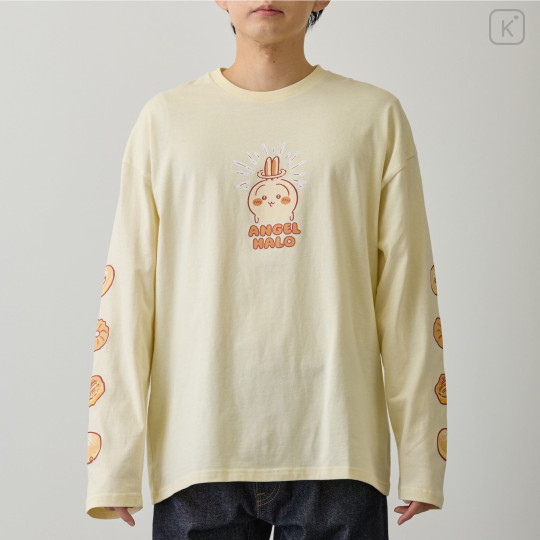 Japan Chiikawa Long-Sleeve T-Shirt (L) - Usagi : Donut Yellow Beige - 6