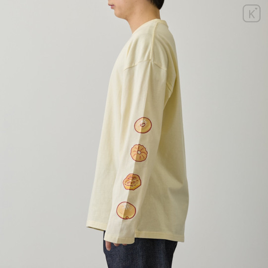 Japan Chiikawa Long-Sleeve T-Shirt (L) - Usagi : Donut Yellow Beige - 7