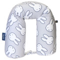 Japan Miffy Travel Fluffy Neck Pillow Cushion - Miffy : Grey - 1