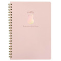 Japan Miffy A5 Ring Notebook - Miffy : Aurora Hologram Face Pink - 1