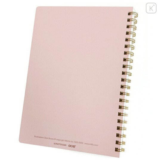 Japan Miffy A5 Ring Notebook - Miffy : Aurora Hologram Face Pink - 2