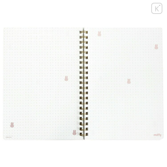 Japan Miffy A5 Ring Notebook - Miffy : Aurora Hologram Face Pink - 3