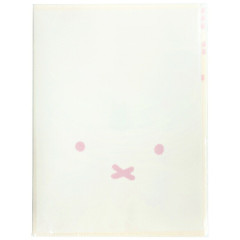 Japan Miffy 3 Pockets A4 Index File - Miffy : Aurora Hologram Face Ivory