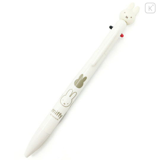 Japan Miffy Mascot 3 Color Multi Ballpoint Pen - Miffy : Face Ivory White - 1