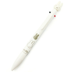 Japan Miffy Mascot 3 Color Multi Ballpoint Pen - Miffy : Face Ivory White