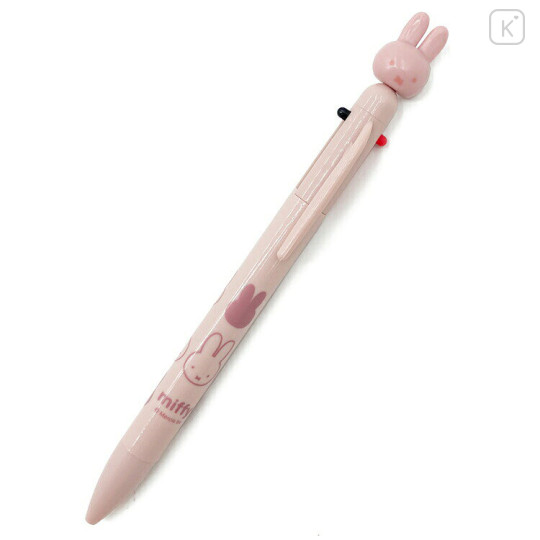 Japan Miffy Mascot 3 Color Multi Ballpoint Pen - Miffy : Face Pink - 1