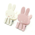 Japan Miffy Binder Clip Set - Miffy : Face Ivory Pink - 2