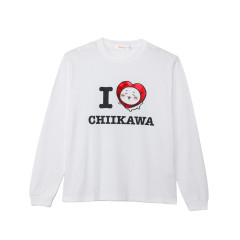 Japan Chiikawa Long-Sleeve T-Shirt (M) - I Love Chiikawa : White