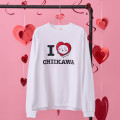 Japan Chiikawa Long-Sleeve T-Shirt (M) - I Love Chiikawa : White - 2