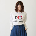 Japan Chiikawa Long-Sleeve T-Shirt (L) - I Love Hachiware : White - 7