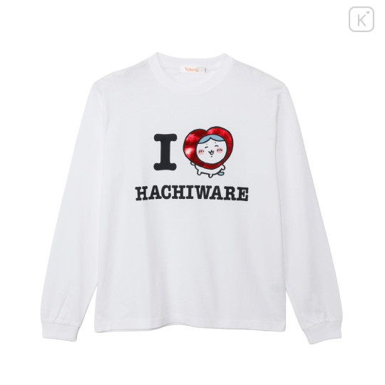 Japan Chiikawa Long-Sleeve T-Shirt (XL) - I Love Hachiware : White - 1